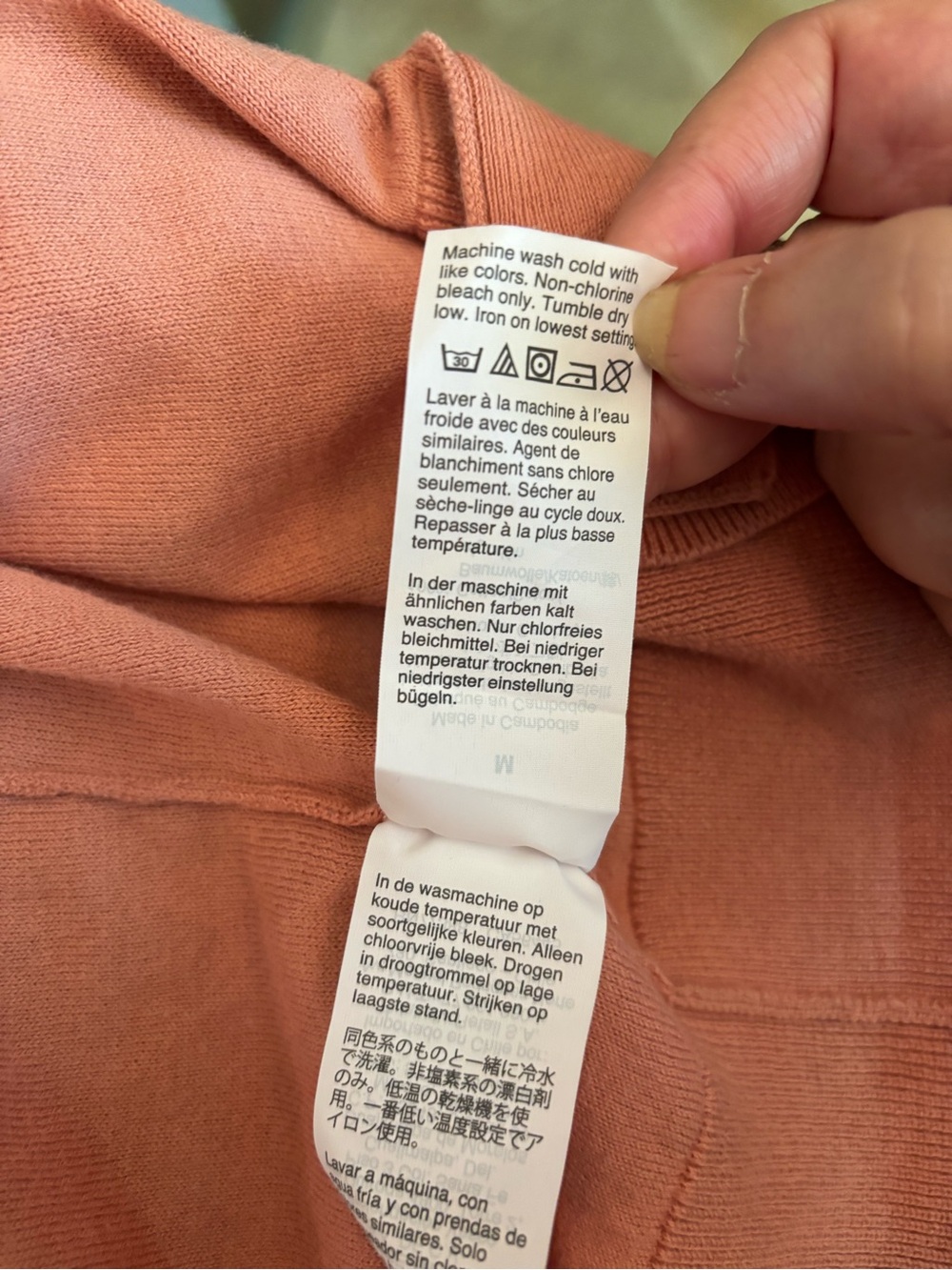 J. Crew V-Neck Front Button Peach Cardigan Size Medium - Picture 9 of 9